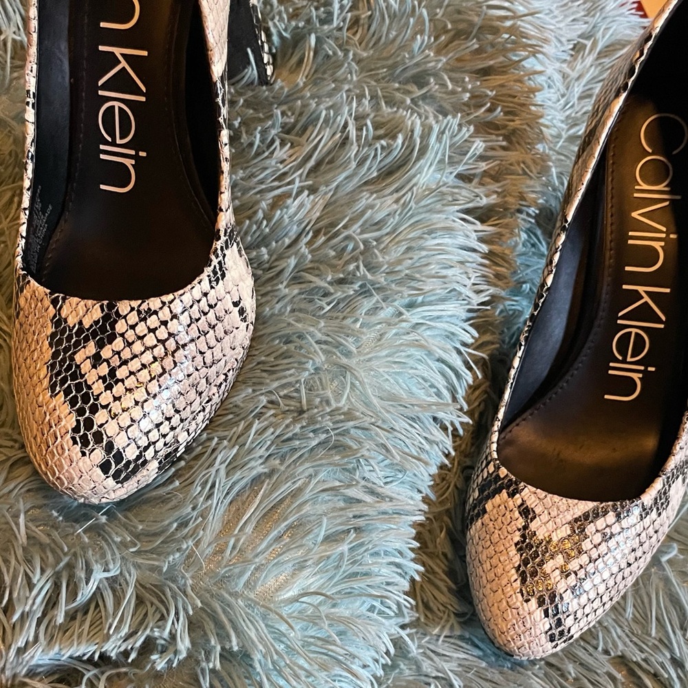 Calvin Klein Snakeskin Heels